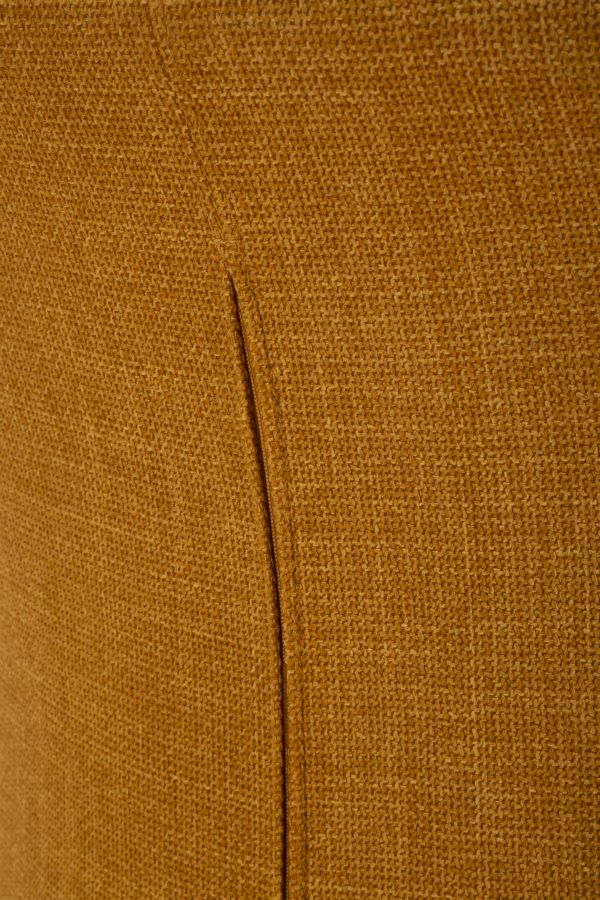 Lænetol i gul, polyester – 70x72x75, 44x5 cm
