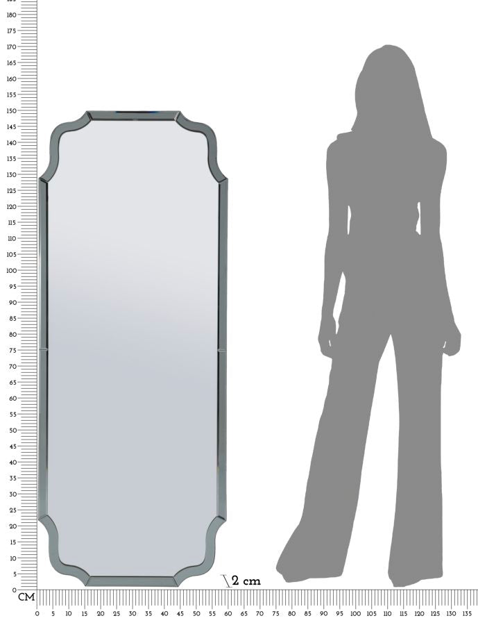 Glam spejl, 60x2x150 54x143x5 cm