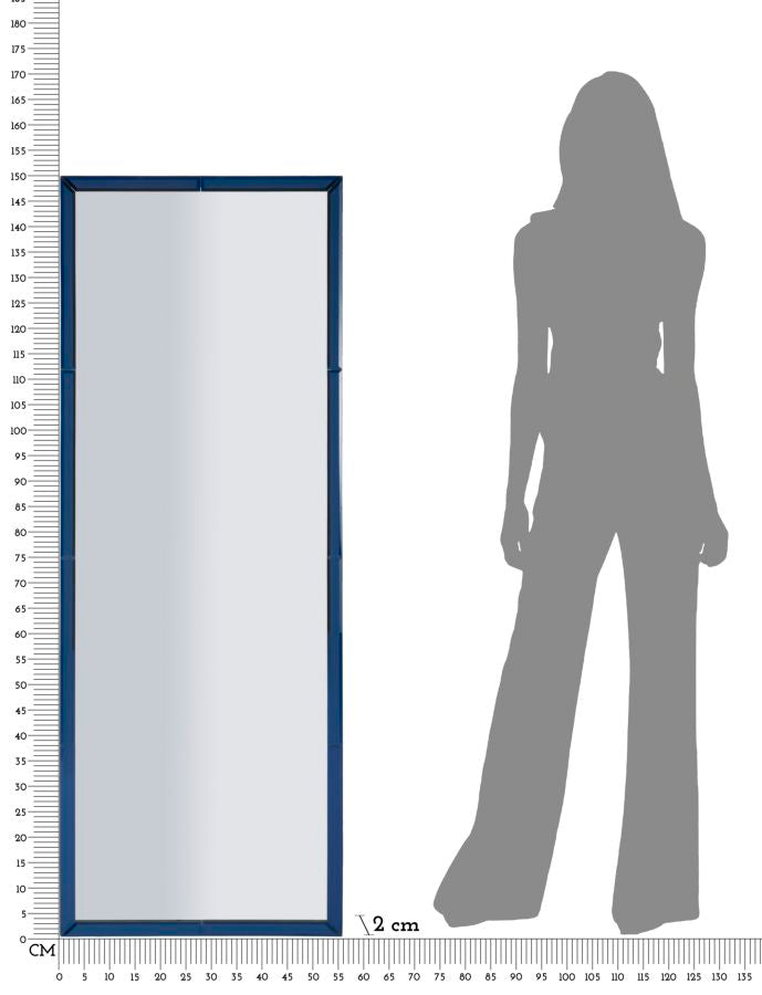 Glam spejl, 55x2x150 49x143x5 cm