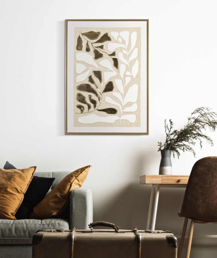 Canvas print, fyrretræ, lærred og plast  – 50x3x70 cm