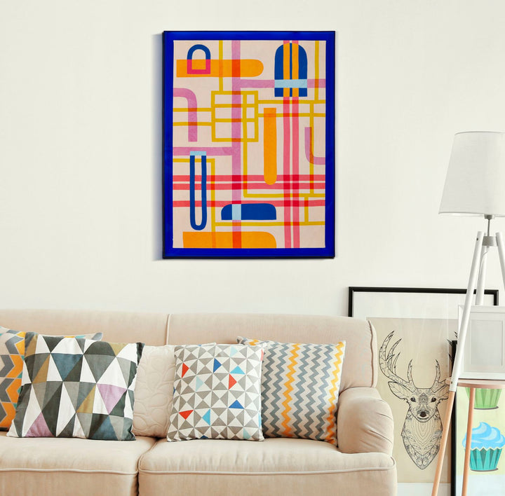 Billedramme af fyrretræ, lærred og plast – 60x3x3 cm - canvas print