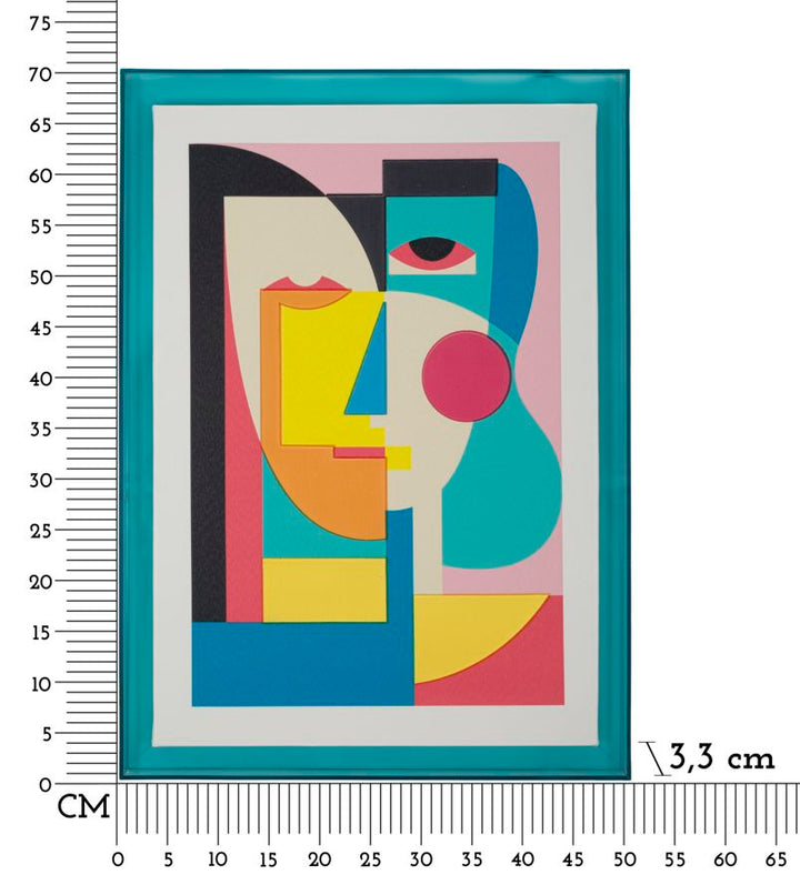 Canvas print, fyrretræ, lærred og plast – 3x3x70 cm