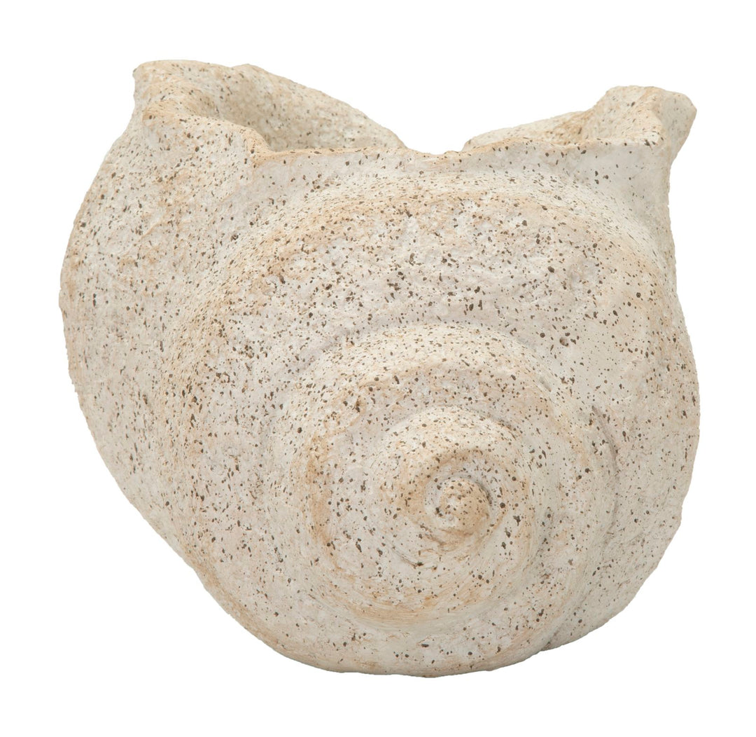 SHELL SAND VASE -B- CM 35X23X18 (ÅBNING CM Ø 17 x 14)