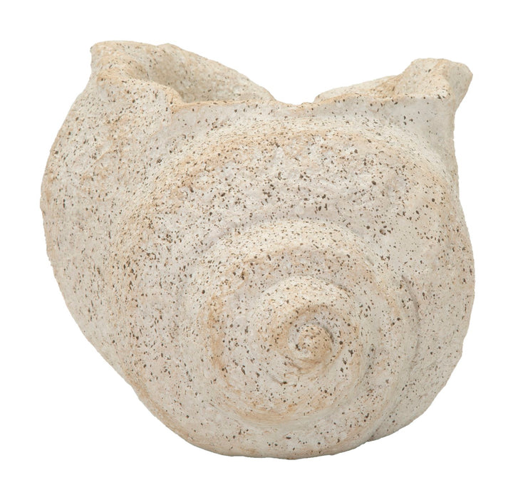 SHELL SAND VASE -B- CM 35X23X18 (ÅBNING CM Ø 17 x 14)