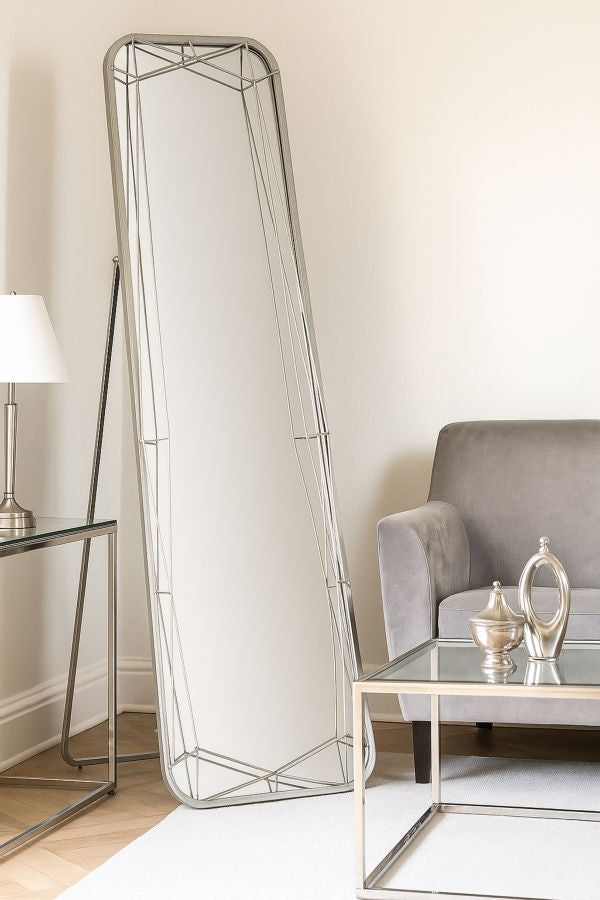 SILVER gulvspejl, B46 x D2 x H153 cm