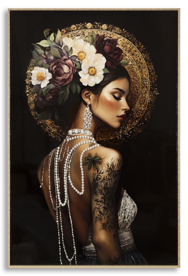 Lærredsprint Persian med ramme -A- (62 x 3,5 x 92 cm)