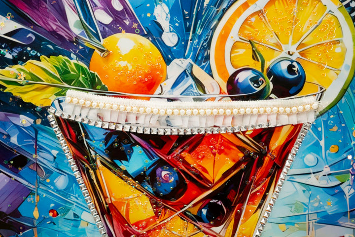 Lærredsprint Cocktail med ramme -A- (62 x 3,5 x 92 cm)