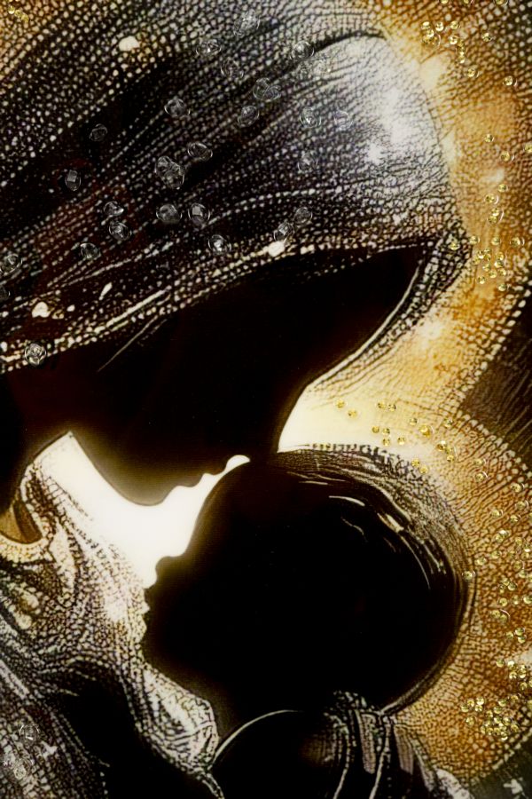 Lærredsprint Moderskab med ramme -B- (60 x 3,5 x 90 cm)