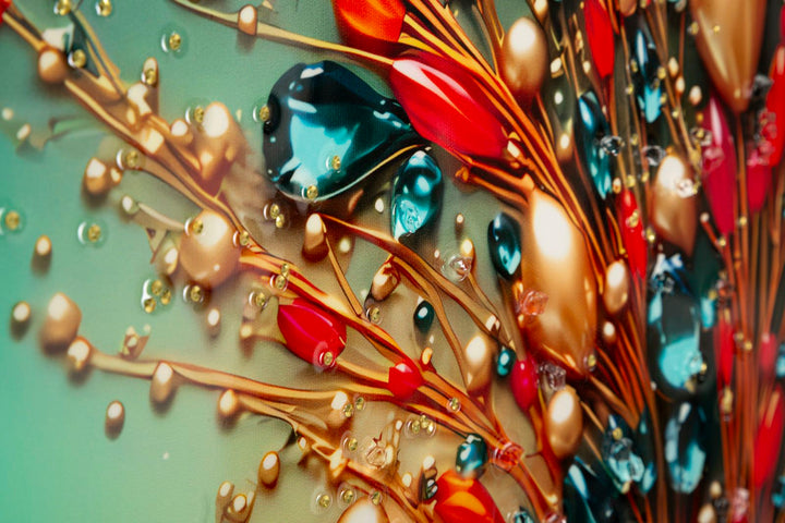 Lærredsprint Sommerfugl med ramme -B- (70 x 4 x 100 cm)