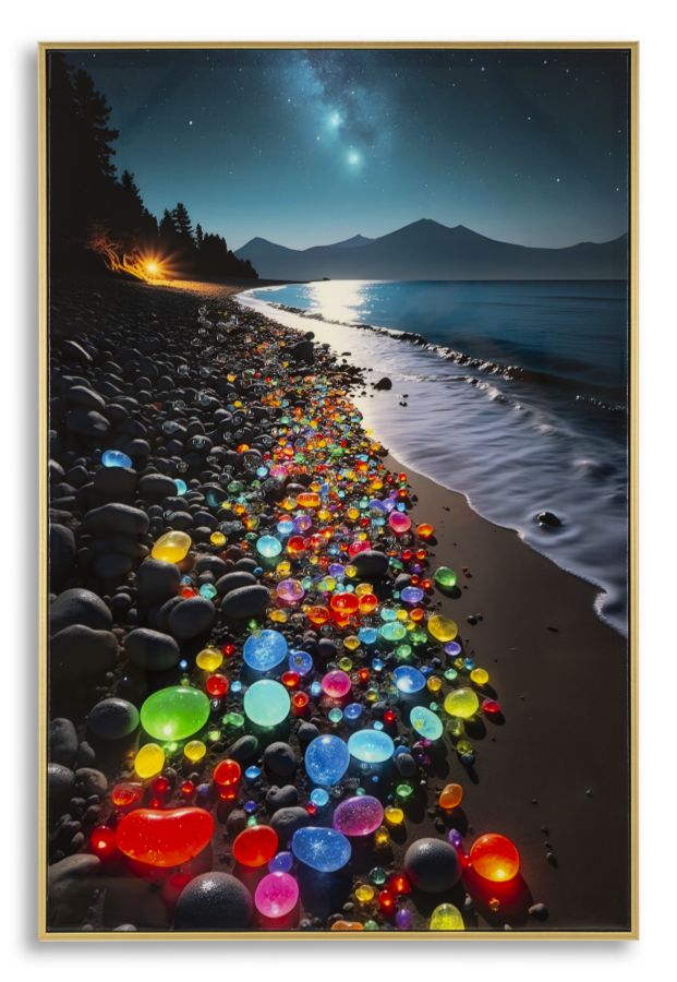 Canvasbillede Colors med ramme -B- (60 x 3,5 x 90 cm)