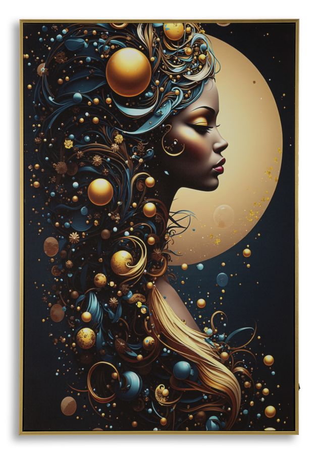 Canvasbillede med LED Minerva med ramme -A- (60 x 3,5 x 90 cm)