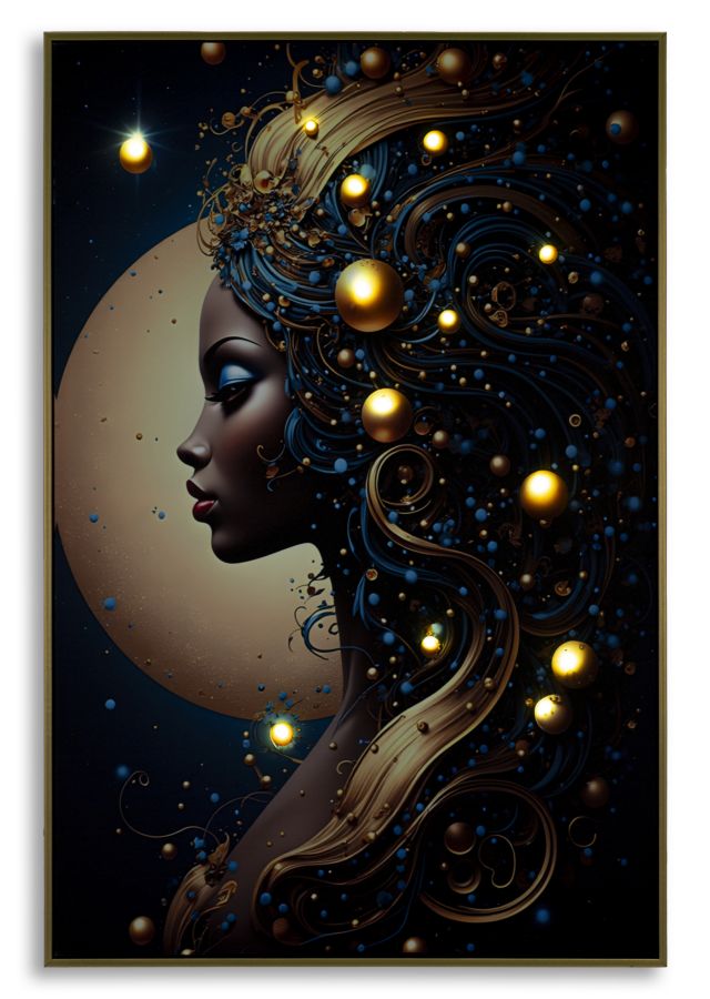 Canvasbillede med LED Minerva med ramme -B- (60 x 3,5 x 90 cm)