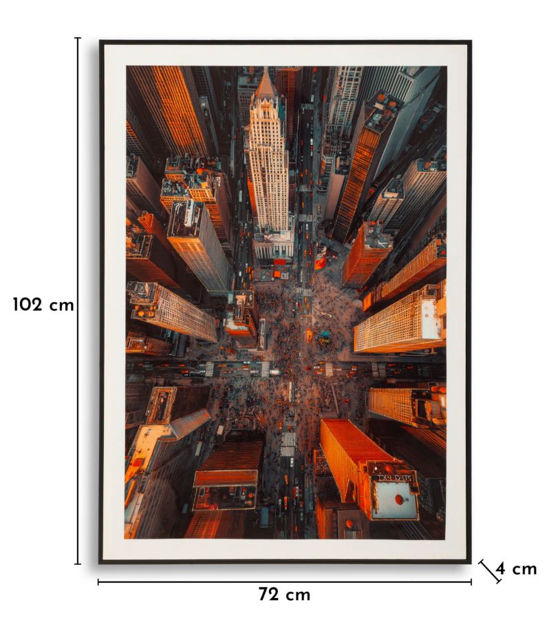 Lærredsprint New York med ramme -B- (72 x 4 x 102 cm)