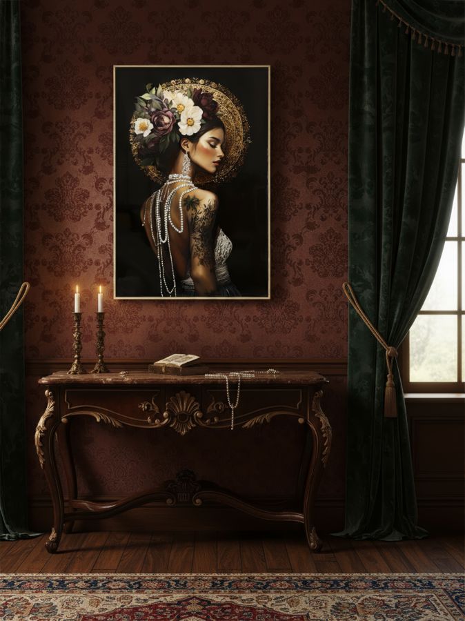 Lærredsprint Persian med ramme -A- (62 x 3,5 x 92 cm)