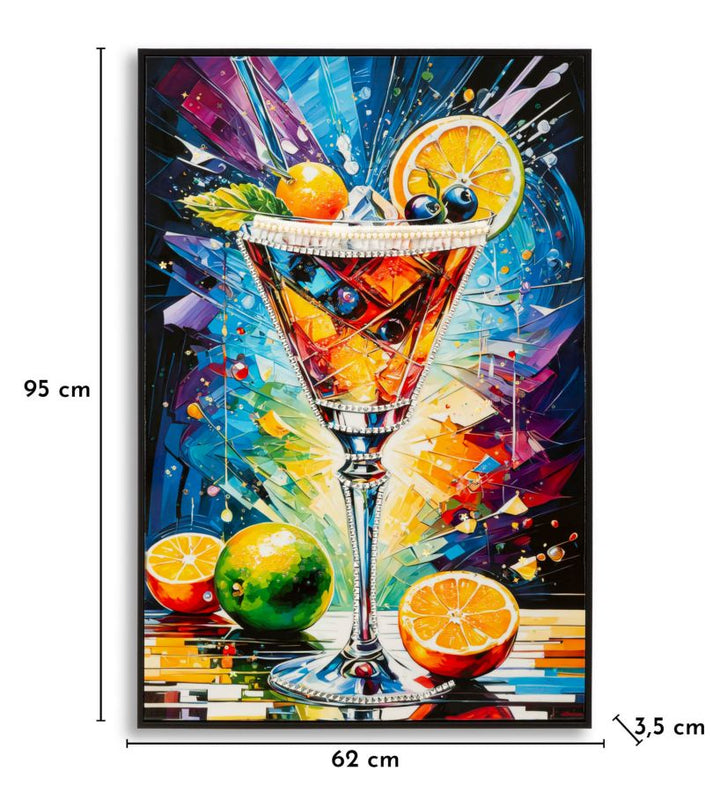 Lærredsprint Cocktail med ramme -A- (62 x 3,5 x 92 cm)