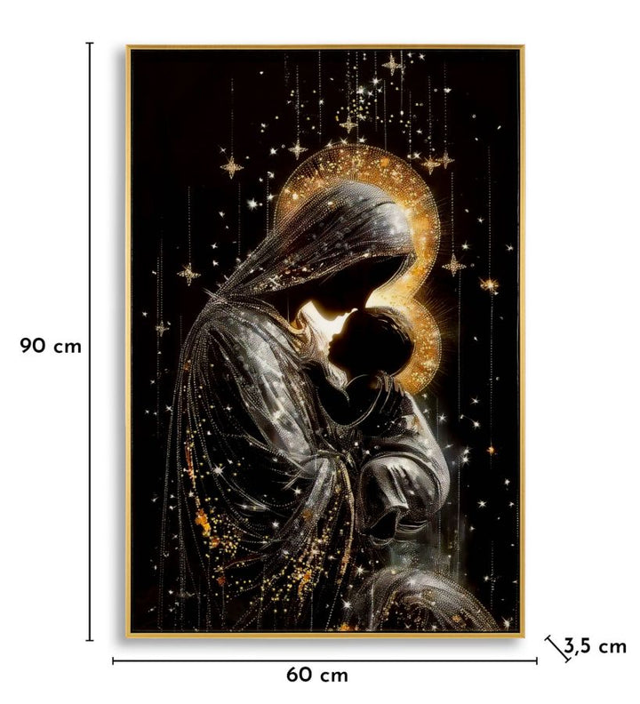 Lærredsprint Moderskab med ramme -B- (60 x 3,5 x 90 cm)