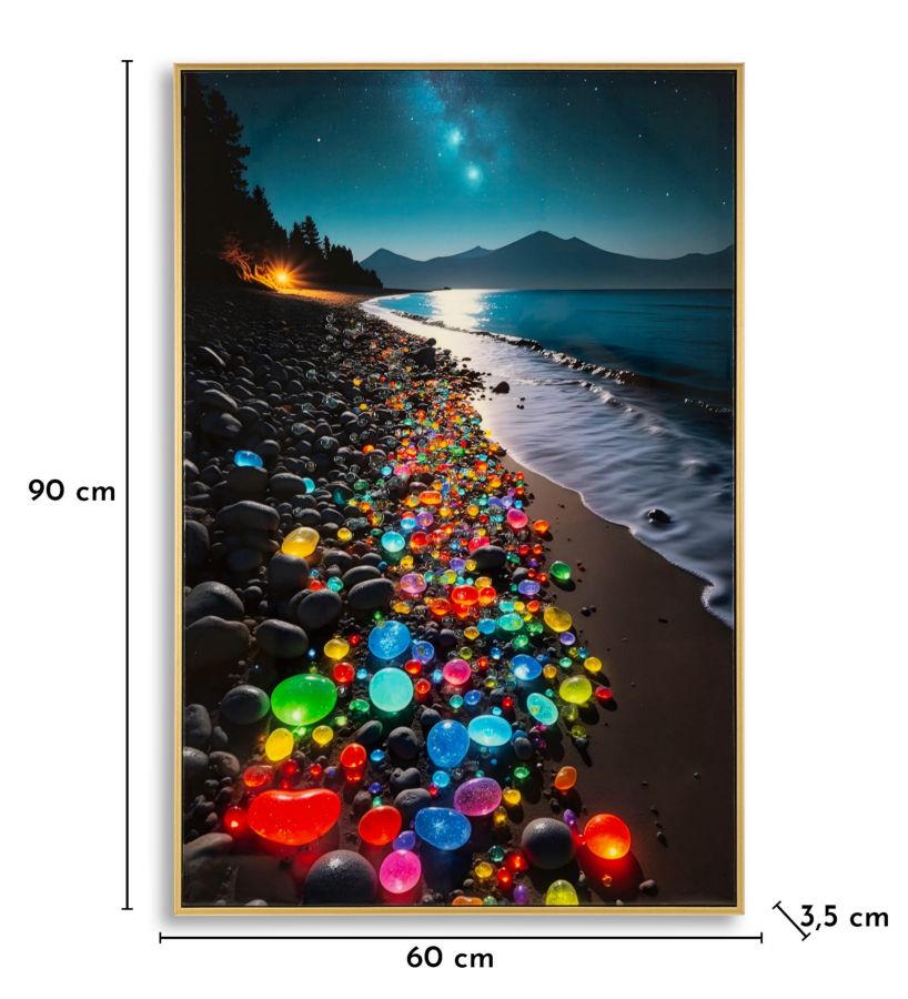 Canvasbillede Colors med ramme -B- (60 x 3,5 x 90 cm)