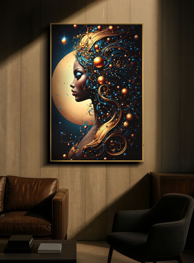 Canvasbillede med LED Minerva med ramme -B- (60 x 3,5 x 90 cm)