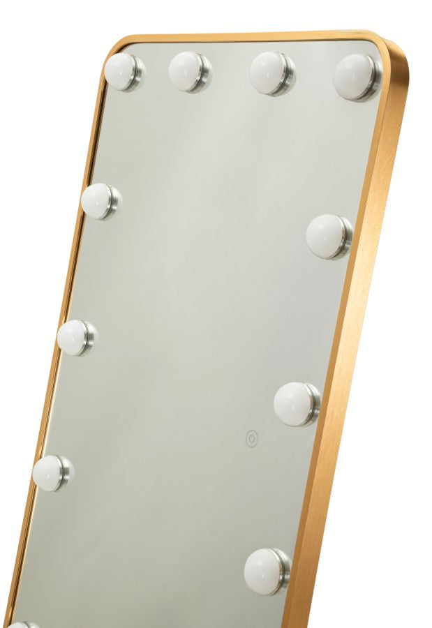 LED GULVSPEJL HOLLYWOOD REKTANGULÆR CM 50X6-45X160 (3 LYSFARVER)