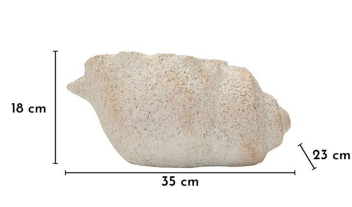 SHELL SAND VASE -B- CM 35X23X18 (ÅBNING CM Ø 17 x 14)