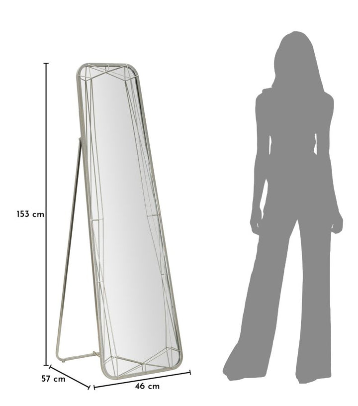 SILVER gulvspejl, B46 x D2 x H153 cm