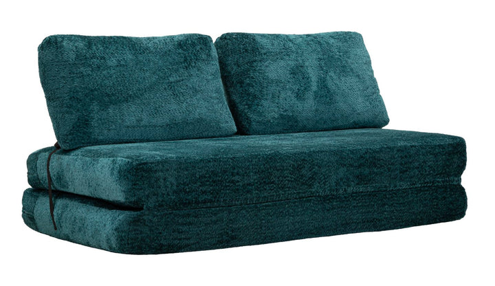 FASTER SOVESOFA TEAL CM 150X100X80 (KOMPRIMERET - SENGEMÅL CM 213 x 150 x 18)