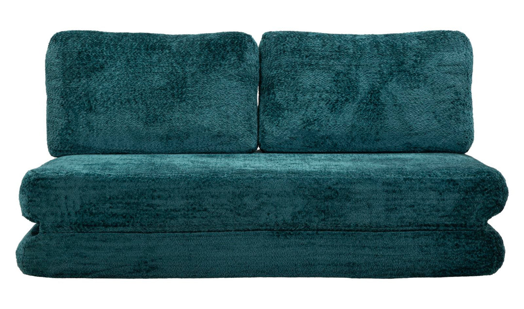 FASTER SOVESOFA TEAL CM 150X100X80 (KOMPRIMERET - SENGEMÅL CM 213 x 150 x 18)