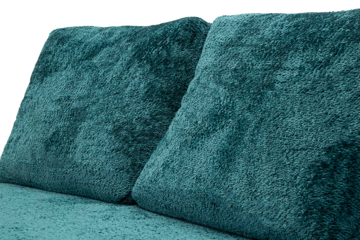 FASTER SOVESOFA TEAL CM 150X100X80 (KOMPRIMERET - SENGEMÅL CM 213 x 150 x 18)