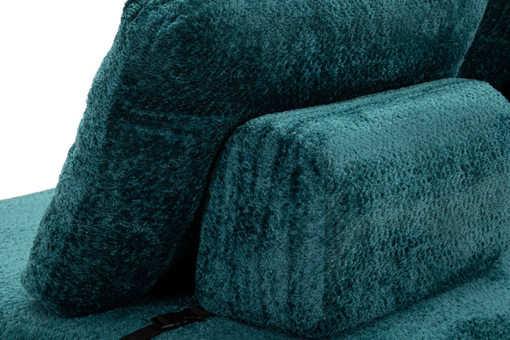 FASTER SOVESOFA TEAL CM 150X100X80 (KOMPRIMERET - SENGEMÅL CM 213 x 150 x 18)