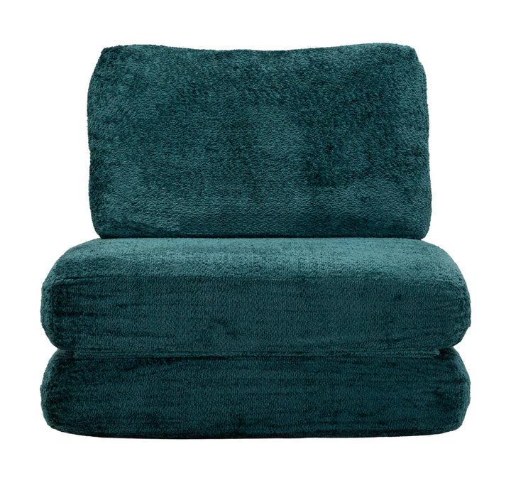 FASTER LÆNESTOL/SENG TEAL CM 80X100X80 (KOMPRIMERET - SENGEMÅL CM 204 x 80 x 18)