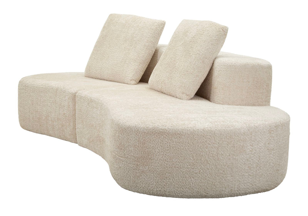 ISLAND SOFA HVID CM 238X92X78 (KOMPRIMERET)