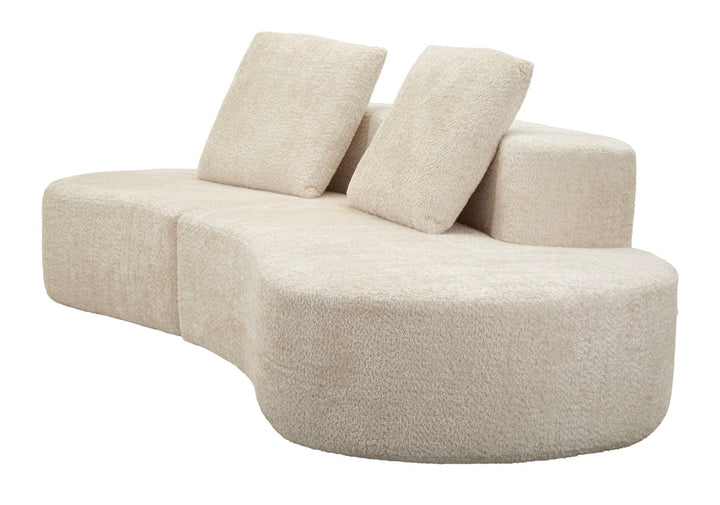 ISLAND SOFA HVID CM 238X92X78 (KOMPRIMERET)