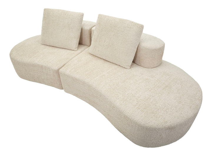 ISLAND SOFA HVID CM 238X92X78 (KOMPRIMERET)