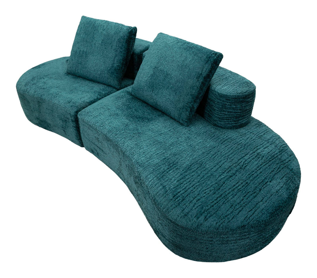 ISLAND SOFA TEAL CM 238X92X78 (KOMPRIMERET)