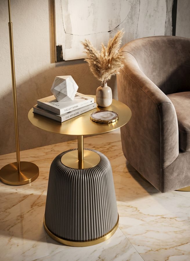 EGLE SIDEBORD GRÅ CM Ø 40X55