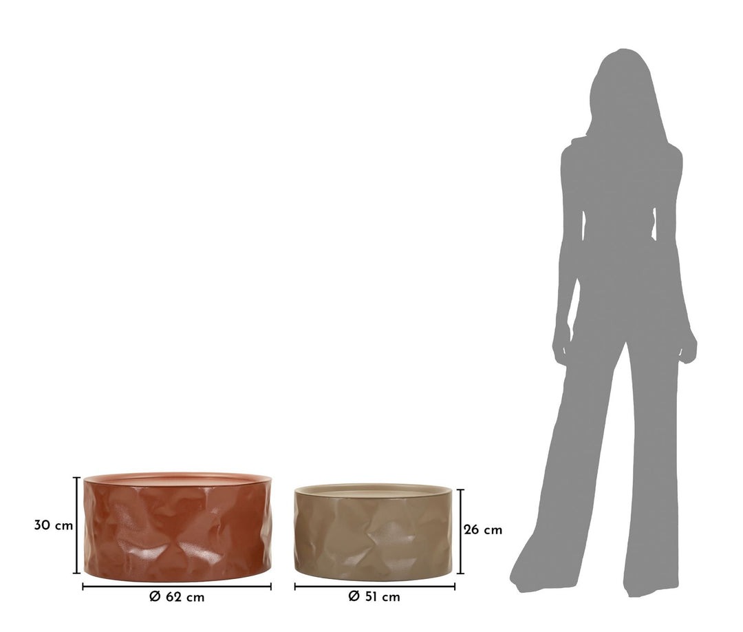 NORIMBERGA SOFABORD SÆT MED 2 STK. CM Ø 62X30-51X26