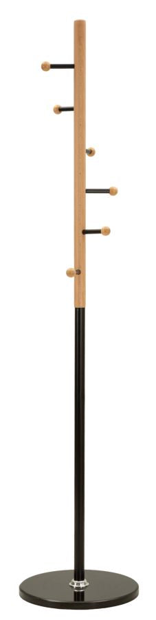 STEP COAT RACK – Tøjstativ i sort og træ (Ø37 x 172 cm)