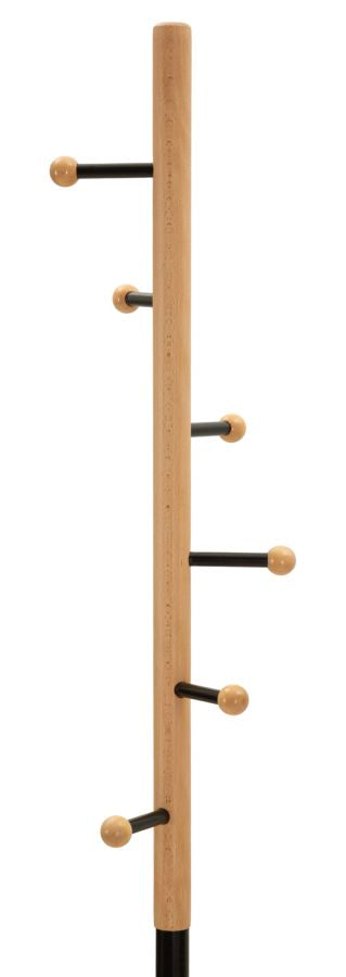 STEP COAT RACK – Tøjstativ i sort og træ (Ø37 x 172 cm)