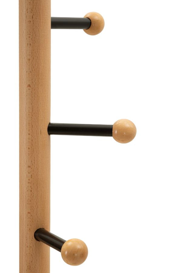 STEP COAT RACK – Tøjstativ i sort og træ (Ø37 x 172 cm)