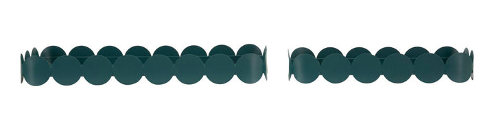 SATURN REKTANGULÆRT SERVERINGSFAD. TEAL SÆT MED 2 STK. CM 40X16,5X4,5-29X12X4,5