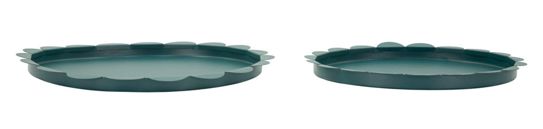SATURN RUNDT SERVERINGSFAD TEAL SÆT MED 2 STK. CM Ø 33X2-27,5X2