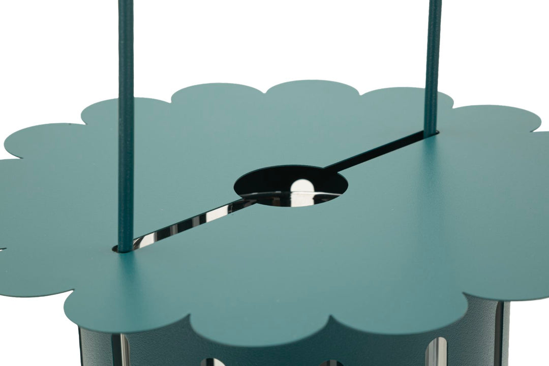 SATURN LANTERNE TEAL CM Ø 24X43