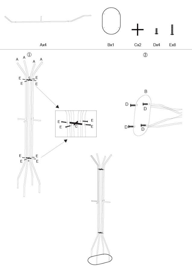 SATURN TØJSTATIV TEAL CM 45X28X178