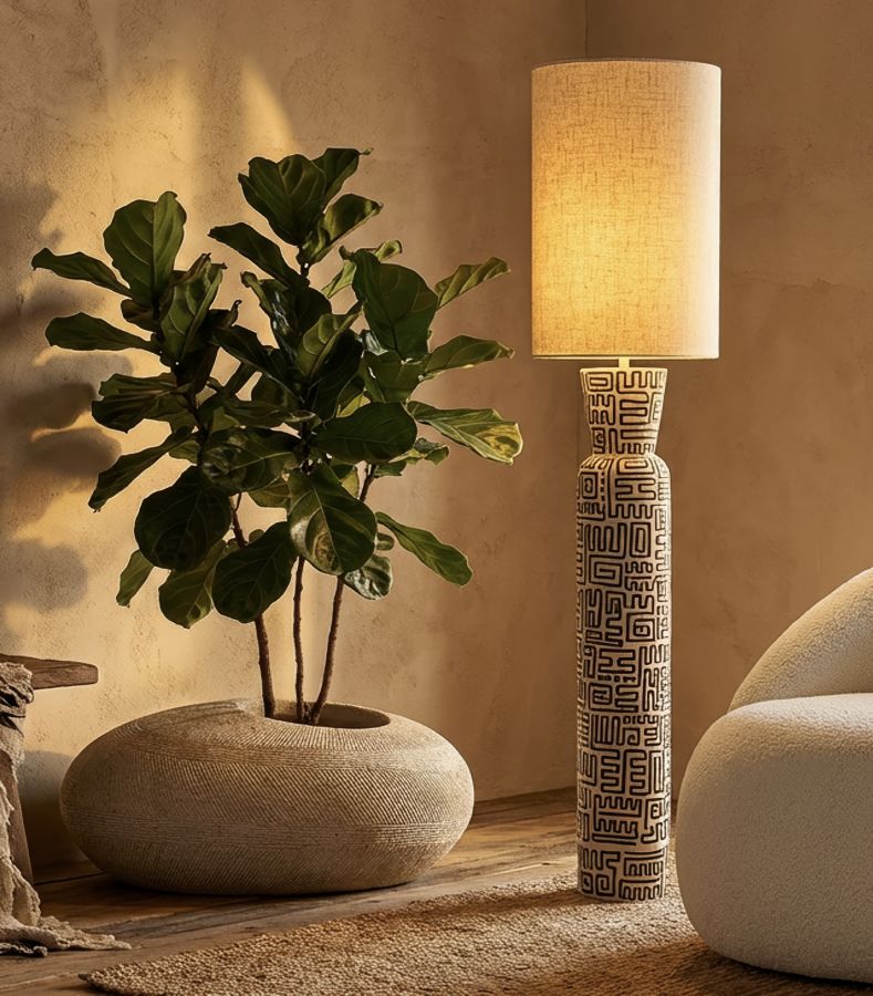 STONE VASE HOLDER CM 78,5X56X33,5 (HOLE CM Ø 28)