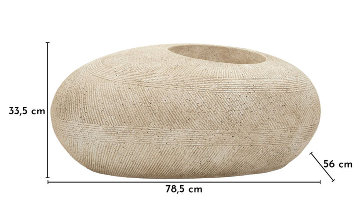 STONE VASE HOLDER CM 78,5X56X33,5 (HOLE CM Ø 28)