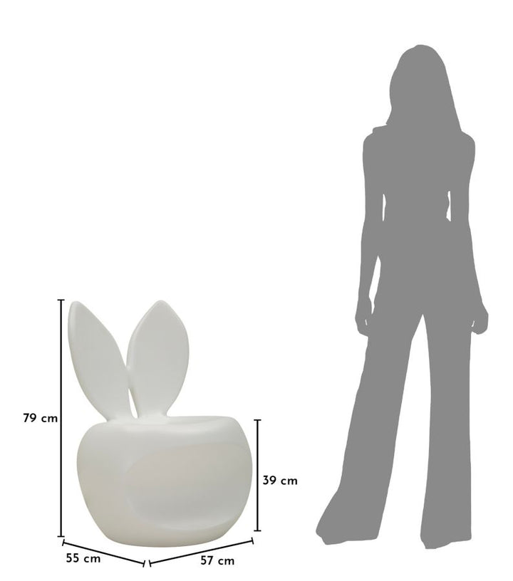 BUNNY HVID STOL CM 57X55X79 (SÆDEHØJDE CM 39)