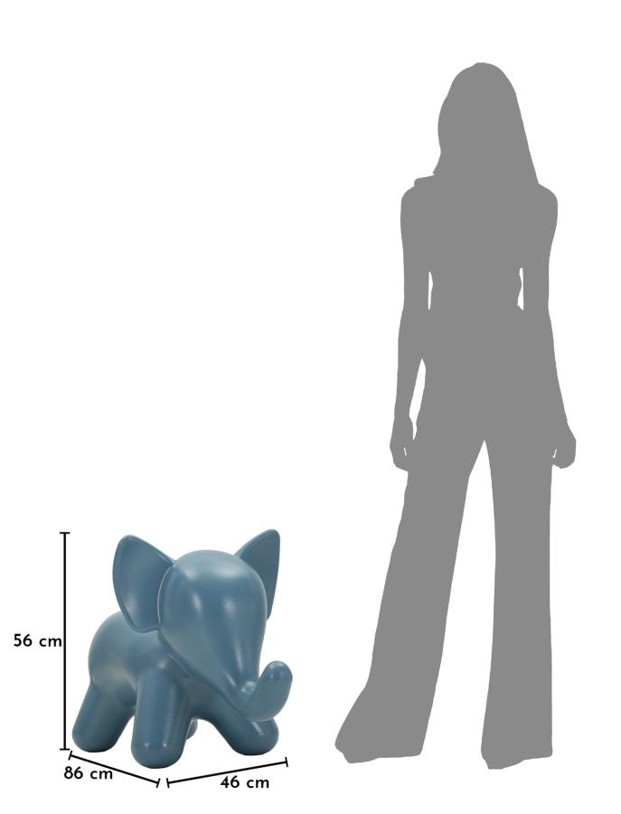 ELEPHANT BLÅ SKAMMEL CM 86X46X56