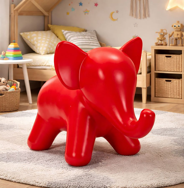 ELEPHANT RØD SKAMMEL CM 86X46X56