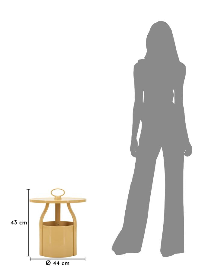 IRIS SIDEBORD CREME CM Ø 44X43