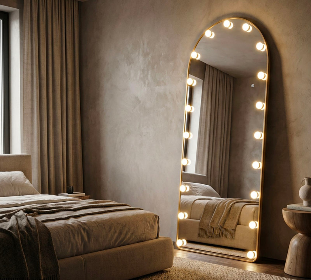 LED GULVSPEJL HOLLYWOOD ARC CM 70X6-45X170 (3 LYSFARVER)